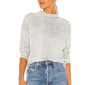 Free People Be Free Stripe Tunic in Ivory & Black Combo